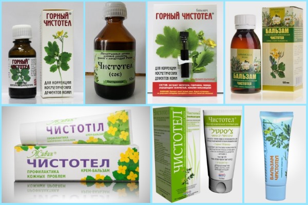 Preparations with celandine